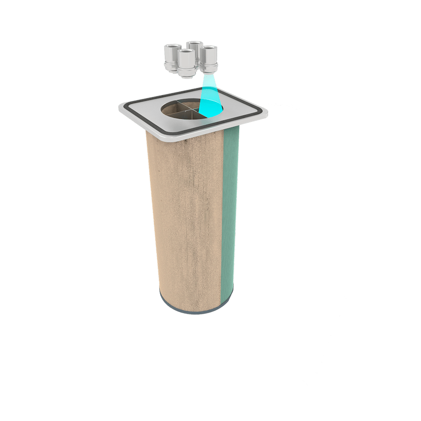 Figure 2: Reverse pulse filter cleaning enables continuous operation of dust collectors.