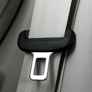 seatbelt made of gray pultrusion fabric